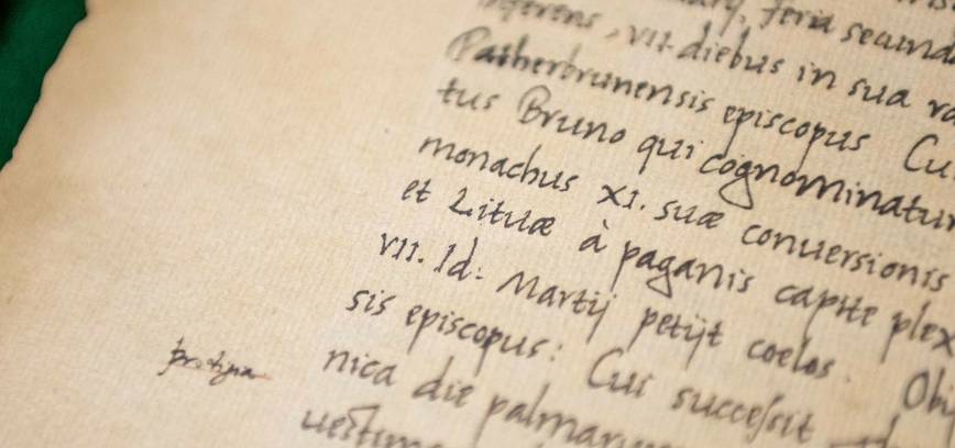 Kvedlinburgo analų faksimilė, žyminti pirmąjį Lietuvos vardo paminėjimą, bus perduota Šiaulių miestui