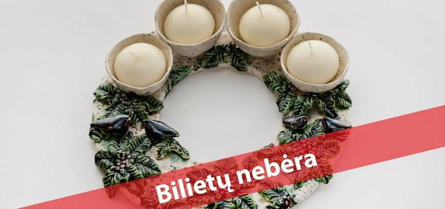  Edukacinis užsiėmimas suaugusiesiems „Kalėdinis vainikas“ 