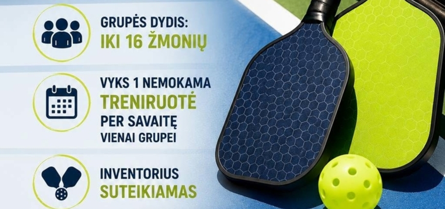 Nemokamos piklbolo ir fizinio aktyvumo treniruotės moterims