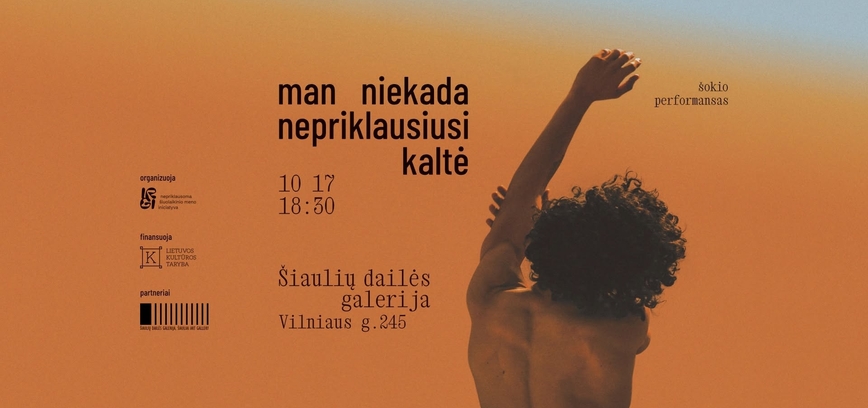 Šokio performansas „man niekada nepriklausiusi kaltė“