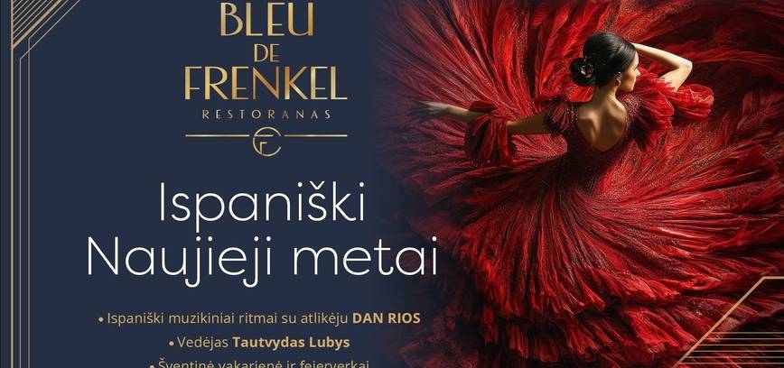 Ispaniški Naujieji metai Bleu de Frenkel restorane