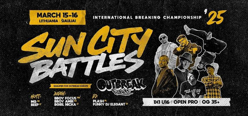 Sun City Battles ’25 | PAGRINDINIS RENGINYS | atrankos į OUTBREAK EUROPE