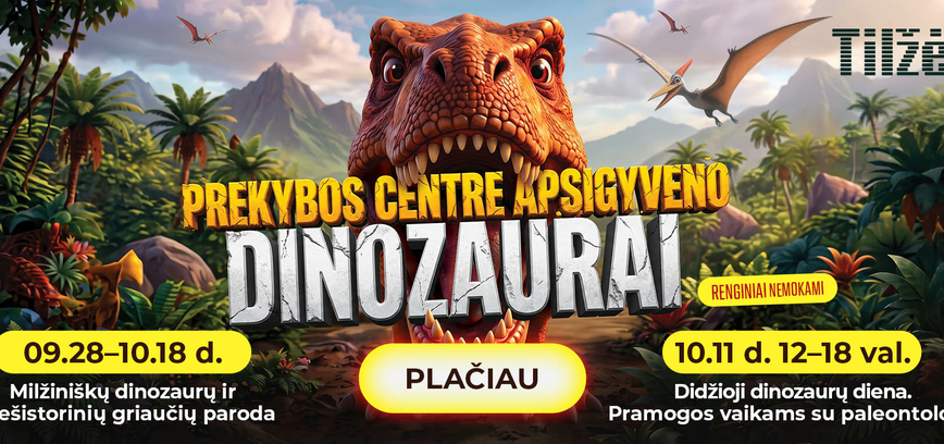 PREKYBOS CENTRE APSIGYVENO DINOZAURAI