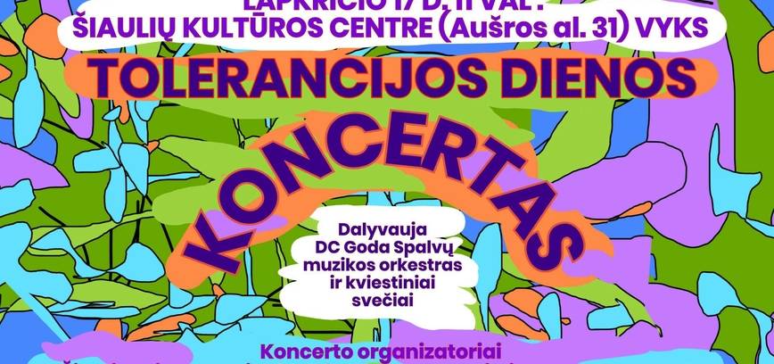  Tolerancijos dienai skirtas koncertas 
