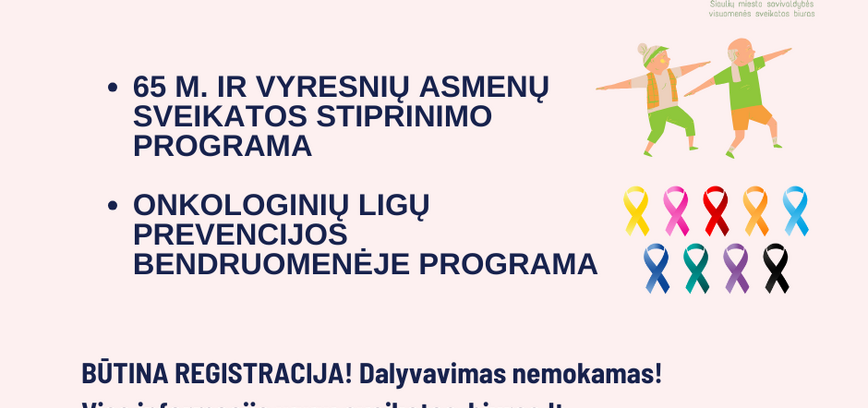 NAUJOS SVEIKATINIMO PROGRAMOS!