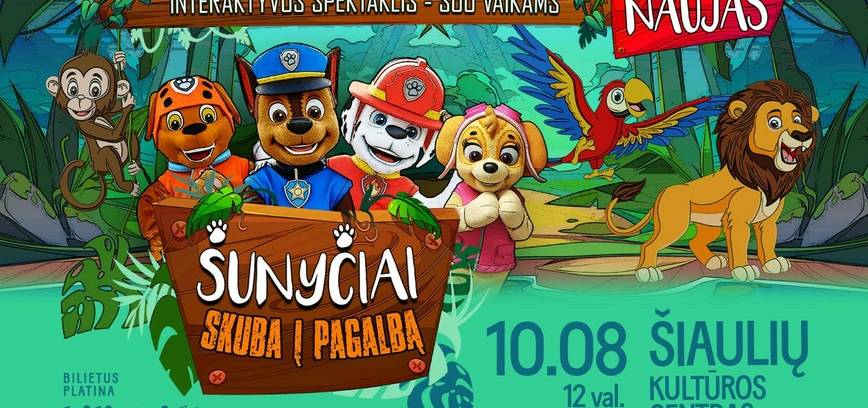  Interaktyvus spektaklis vaikams „Šunyčiai skuba į pagalbą“ 