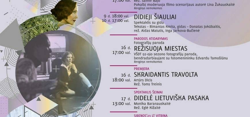 Valstybinio Šiaulių dramos teatro RUGSĖJO repertuaras