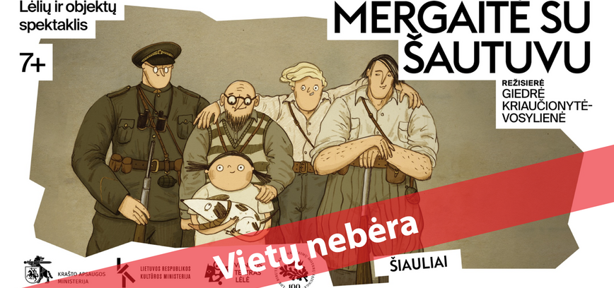  Lėlių ir objektų spektaklis „Mergaitė su šautuvu“ ir pilietiškumo pamoka-diskusija 