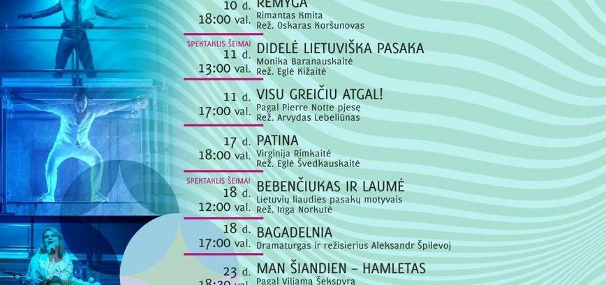 Dramos teatro VASARIO mėn. repertuaras