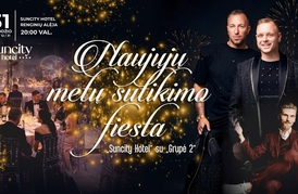 Naujųjų metų sutikimo fiesta „Suncity Hotel“ su „Grupė 2“