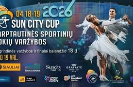 1 DIENA | Tarptautinės sportinių šokių reitingo varžybos (WDSF ir LSŠF) „Sun City Cup-2026“