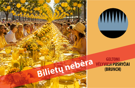  Geltoni vėlyvieji pusryčiai (brunch) 