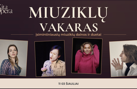  Miuziklų vakaras – įsimintiniausių miuziklų dainos ir duetai 