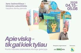 Tapybos darbų parodos „Apie viską – tik gal kiek tyliau“ atidarymas