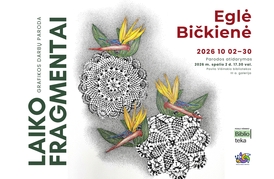 Eglės Bičkienės grafikos darbų parodos „Laiko fragmentai“ pristatymas