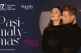 Justė Kraujelytė ir Aurimas Bačinskas su programa „Pasimatymas“ I Restoranas „Gama“