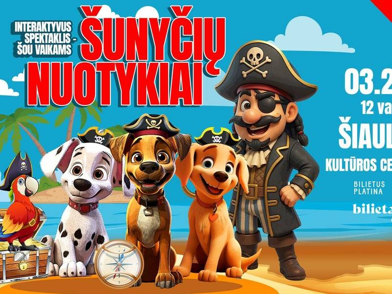  Interaktyvus spektaklis-šou vaikams „Šunyčių nuotykiai“ 