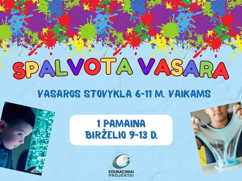 Vaikų vasaros dienos stovykla "Spalvota vasara". 1 pamaina
