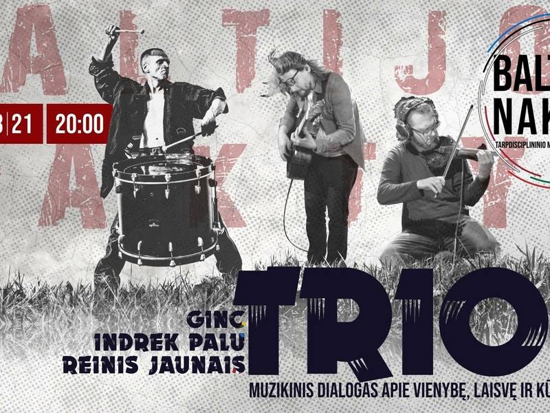 Ginc (Lietuva), Indrek Palu (Estija) ir Reinis Jaunais (Latvija) trio koncertas