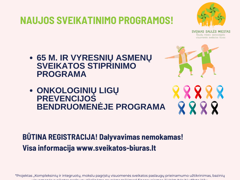NAUJOS SVEIKATINIMO PROGRAMOS!