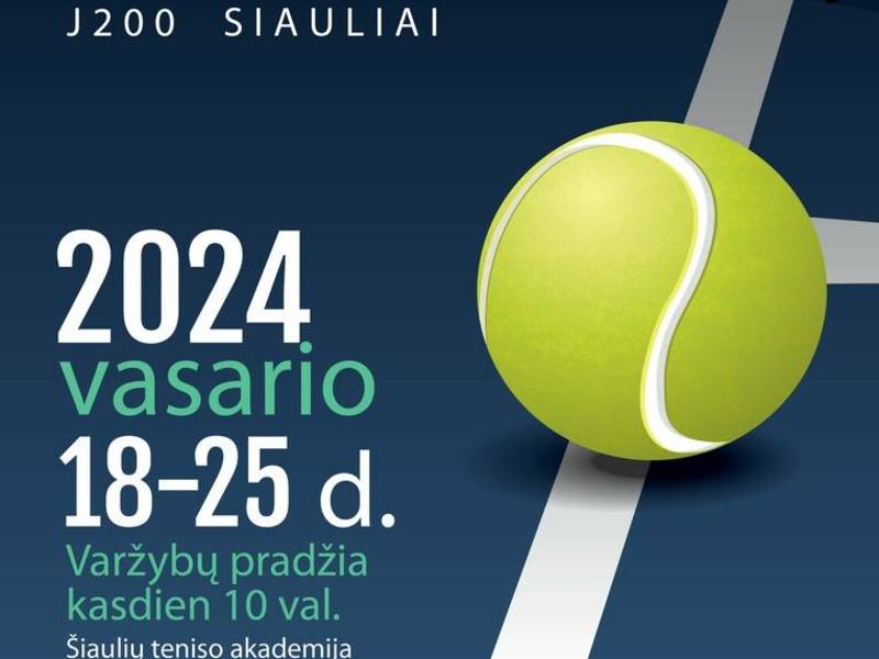 Tarptautinės teniso federacijos (ITF) II kategorijos turnyras "J200 SIAULIAI 2024"