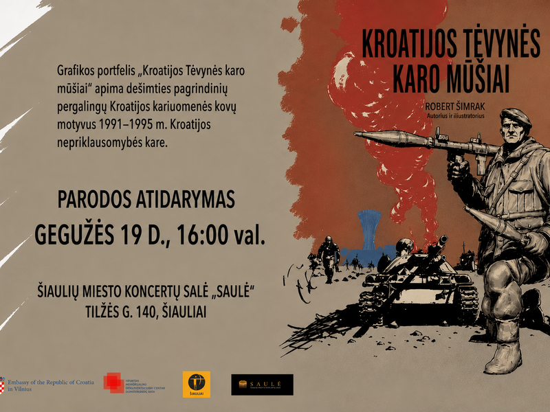 Robert Šimrak parodos „Kroatijos Tėvynės karo mūšiai“ atidarymas