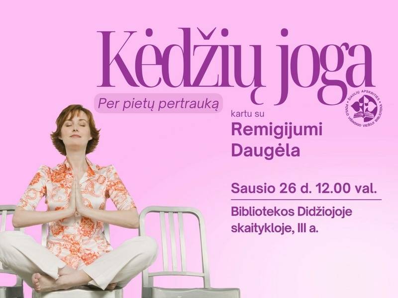 Kėdžių joga su Remigijumi Daugėla