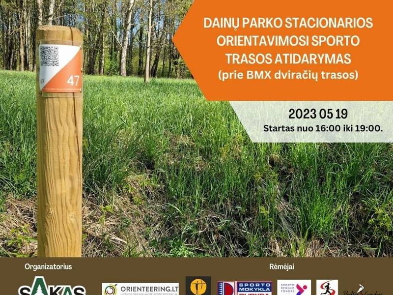 Dainų parko stacionarios orientavimosi sporto trasos atidarymas