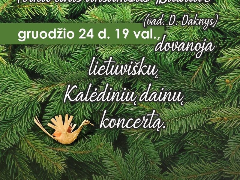 LIETUVIŠKŲ KALĖDINIŲ DAINŲ KONCERTAS VIRTUALIAI