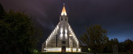 Neue Straße Akmenė Kirche der Verklärung des Geistes